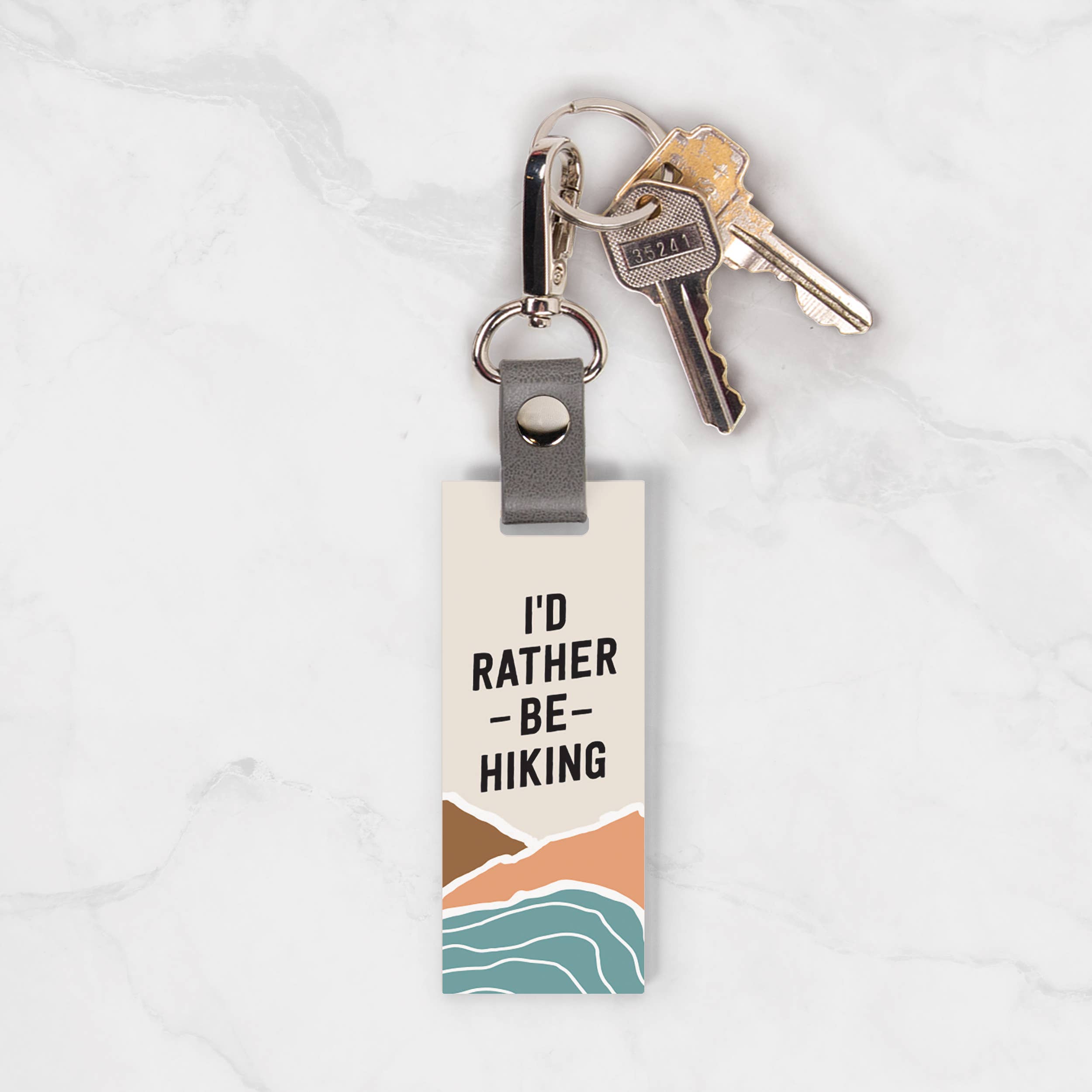 I'd Rather Be Hiking Key Chain